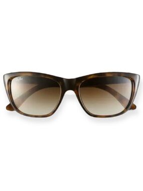RAY-BAN Cat Eye Sunglasses Light Tortoise Frame Brown Gradient Lens RB4154 NWT